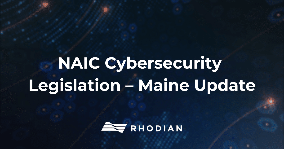 NAIC Cybersecurity Legislation - Main Update